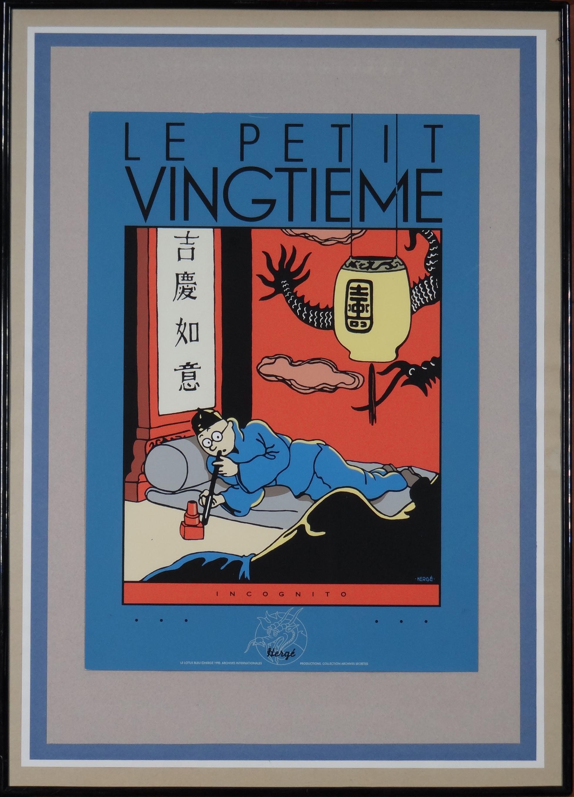 15175 Moulinsart A4 Plastic Folder Tintin Le Petit Vingtième The Blue Lotus 