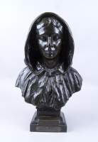 Sculpture bronze buste -BRUGGHE- fondeur H. Luppens&Cie Editeurs signé PICKERY G