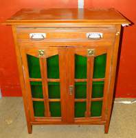 Meule: Petit meuble vitrine Art Nouveau H:95,5x75x39cm