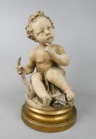 Sculpture: Terre cuite -Cupidon- signé VAN VAERENBERGH Gustave