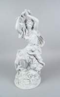 Sculpture: Biscuit -Jeune femme aux deux Amours- dans le goût de CARRIER-BELLEUS