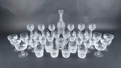 Verrerie: Service de verres en cristal taillé WATERFORD modèle COLLEN (38pcs): 6