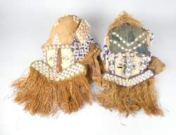 Africain: Masques funéraire KUBA Congo (2 pcs)