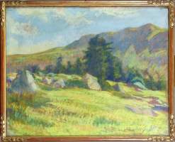 Tableau: Pastel sur papier (acc) -Paysage de Provence- signé ART Berthe