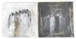 Tableau : Techniques mixtes (2pcs) - sans titre - daté 2002 et 2003 FAVART AMOUROUX Nausicaa