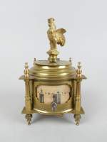 Horlogerie : Pendulette tournante en laiton marquée Eugène Adrien FARCOT (1830 , 1896) mvt à remontoir (En état) 2è moitiée 19eS