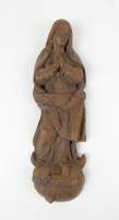 Sculpture : Vierge de l'immaculée Conception en bois sculpté 19eS