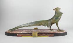 Sculpture : Régule/métal Art déco - Faisans - anonyme circa 1925