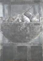 Tableau : Technique mixte - Nature morte - signé au dos RAPPEZ Dominique