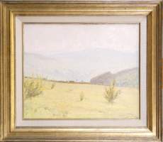 Tableau HST marouflée - Masbourg - daté 1946 signé POREAU Oswald