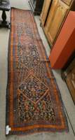 Tapis d'Orient de couloir noué main