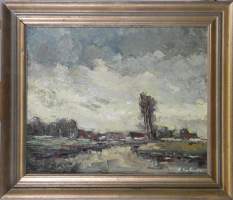 Tableau HST - Paysage - (rest) signature illisible