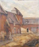 Tableau HST - Corps de Ferme - daté 35 signé A.MALLET