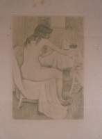 Estampe : Eau forte - Le tube - signé VAN RYSSELBERGHE Théo