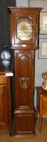 Meuble : Horloge de parquet mvt liégeois porte à oculus + buffet en chataigner - Maie -