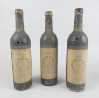 Vin : 3 bouteilles Château GRUAUD LAROSE 1981 (vétusté ext plus ou moins marqué) Grand cru classé SAINT JULIEN 75cl