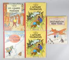 BD(5) : TINTIN Hergé éd CASTERMAN (Etat gen correct/ bon) EOB(usur)