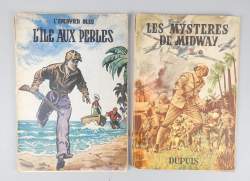 BD(2) EO (Ds l'état) : BUCK DANNY : Mystères de Midway 1948 + L'EPERVIER BLEU : L'ile aux perles 1950