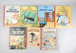 BD : Hergé éd CASTERMAN (7) (usure d'usage +/ - importante)