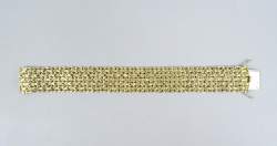 Bijou : Bracelet ruban articulé en or jaune 18K