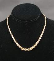 Bijou : Collier torsadé en dégradé en or jaune 18K