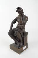 Sculpture: bronze -Laurent de Médicis- d'après Michel ANGE avec cachet de fondeu