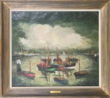 Tableau HST (pt decol. pictural) -Marine- signé KAISIN Luc