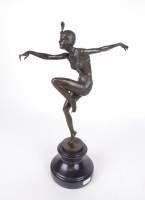 Sculpture : Bronze patine brune - Danseuse des années folles - signé d'après PREISS Ferdinand