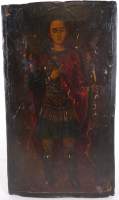 Tableau tempera sur bois icône grecque - Saint George - OATIOE 18eS