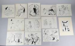 Tableau : dessins (10pcs) caricatures/ illustrations GILLIS Marcel