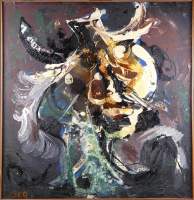 Tableau HST - Sans titre - signé HECQ Emile