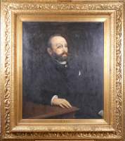 Tableau HST - Portrait du Juge Ernest Gallet - signé NYS Carl