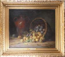 Tableau : HST (pt acc) - nature morte aux fruits attribué à STIEVENART Clément
