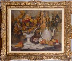 Tableau HSP - Nature morte à la corbeille - signé DEGREEF Amédée
