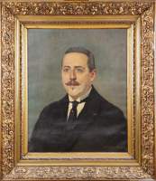 Tableau HST - Portrait d'un homme - daté 1923 signé LECOMTE Emile