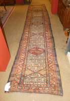 Tapis d'Orient de couloir /escalier noué main BIDJAR (déformation)
