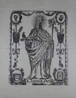 Estampe: Xylogravure sur papier verger (1 pliure) -Saint Arnold- fin 16e début 1
