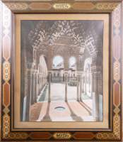 Objet: Cadre en bois avec marqueterie SYRIE, pour des formats 60x50cm
