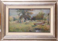 Tableau HSP -Vaches au pré- signé CSERNA Karoly