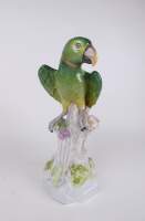 Céramique: Porcelaine de Dresde (rest) -perruche Grand Alexandre- H:40cm