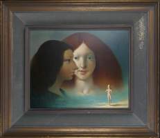 Tableau HSP (pt traces griffes) - Psychose - signé Michael DORE Pseudo GAUQUIER Max