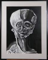 Tableau : dessin encre de Chine/ papier série - Les Cicatrices - signé SZYMKOWICZ Charles