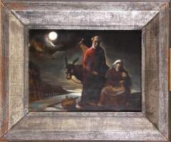 Tableau HSP (pt rest) - Fuite en Egypte - daté 1932 signé GILLIS Marcel