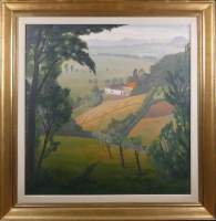 Tableau HST - Paysage du Mont Panisel - signé GOMMAERTS Fernand