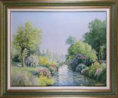 Tableau HST - Petit pont - signé TRUSSART Daniel