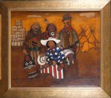 Tableau HST - 200 Years U.S.A - daté septembre 1976 signé PROVOST Michel