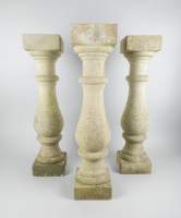 Objet: Colonnes en pierre reconstituée (3pcs) forme balustre pour l'extérieur/ j