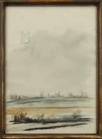 Tableau: Aquarelle -Paysage- signé URBAIN Fernand