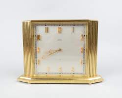 Horlogerie: Horloge à poser/ pendulette en laiton ANGELUS mvt 8 jours à remontoi