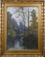 Tableau HSP -Paysage- signé LECOMTE Emile